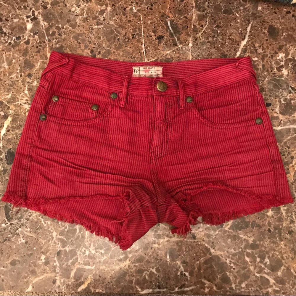 Free People striped shorts